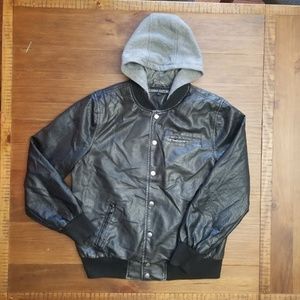 Urban Republic Vegan Leather Hooded Jacket